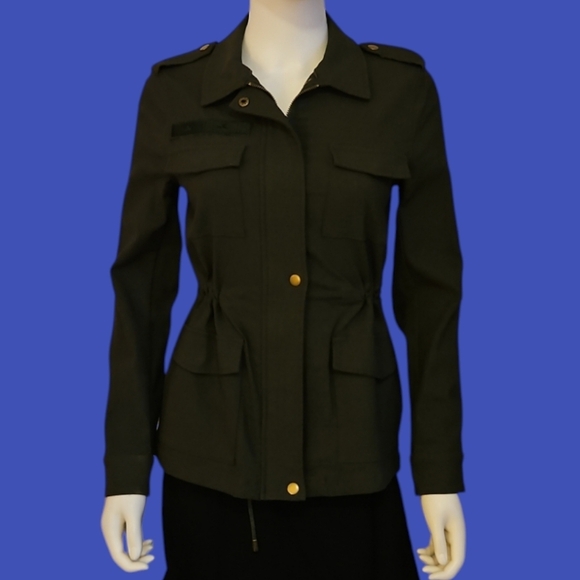 Eden SOCIETY olive military safari utility field Landgirl cinch jacket - Picture 1 of 15
